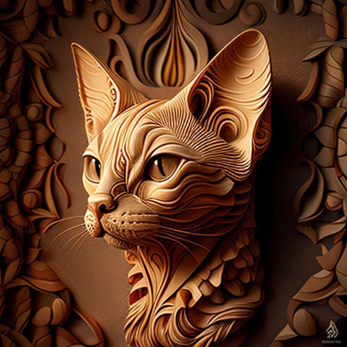 3D model Javanese cat (STL)